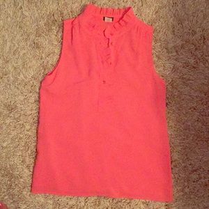 Jcrew sleeveless ruffled shirt